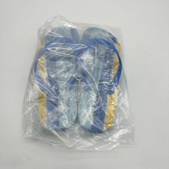 NWOT Coach Logo Zak Beach Thong Flip Flop Sandals Blue/Yellow Women’s Size 6 B - Picture 16 of 16